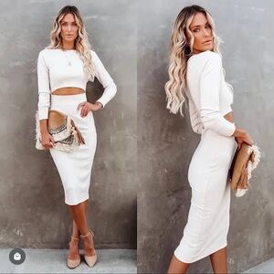 Vici Dolls Long Sleeve Bodycon Dress with Cut Out